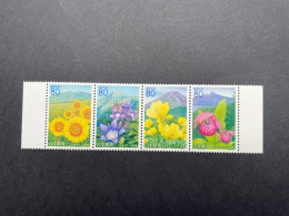 Timbre Japon 2005 Bande De Timbre/stamp Strip Fleur Flower N°3658 à 3661 Neuf ** - Colecciones & Series