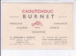 PUBLICITE : Caoutchouc BURNET à Ivry Sur Seine - Très Bon état - Werbepostkarten