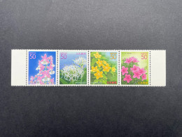Timbre Japon 2005 Bande De Timbre/stamp Strip Fleur Flower N°3663 à 3666 Neuf ** - Verzamelingen & Reeksen