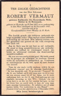 Doodsprentje / Image Mortuaire Robert Vermaut Stafhouder Kortrijkse Balie - 1877-1937 - Kortrijk - Décès