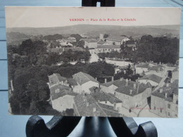 Cpa VERDUN Place De La Roche Et La Citadelle., écrite à Languevoisin Par Nesle (80) - Verdun