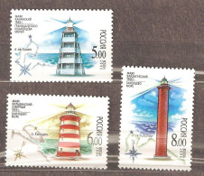 Russia: Full Set Of 3 Mint Stamps, Lighthouses Of Barents Sea, 2006, Mi#1368-70, MNH - Vuurtorens