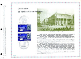 Rare Feuillet PAC (précurseur De CEF) De 1970 - CENTENAIRE DE L'ÉMISSION DE BORDEAUX, 2 Timbres - 1970-1979