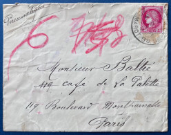 Lettre Pneumatique 1939 Céres De MAZELIN N°373 2FR ROSE ROUGE Oblitéré De PARIS 98 / R Clement MAROT Pour PARIS 6 TTB - Cartas & Documentos