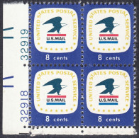 !a! USA Sc# 1396 MNH BLOCK From Lowes Left Corner & Plate-# 32918/19 - US Postal Service - Nuovi