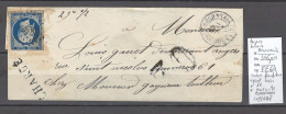 France - Lettre Avec Timbre Deja Servi - Angers - Louroux Beconnais + Dossier D'amende - 1856 - 1849-1876: Classic Period