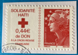 France 2010 : Solidarité Haïti N° 388 Oblitéré - Usati
