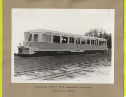 PHOTO ORIGINALE TRAINS Automotrices PLM Et PO Construction 1932/33 - Treinen