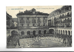 CPA   SAN SEBASTIANPAZA DE LA CONSTITUCION En 1923! - Guipúzcoa (San Sebastián)