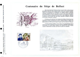 Rare Feuillet PAC (précurseur De CEF) De 1970 - Centenaire Du SIÊGE DE BELFORT - 1970-1979