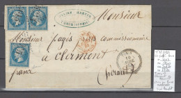 France - Lettre De Tunis Pour Clermont - Herault - 1864 - T22 + GC5015 Bone - Algérie - 1849-1876: Periodo Clásico