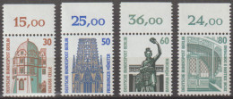 Berlin, 1987,  Nr. 793-796 ** Sehenswürdigkeiten (I) 4 Marken Je Mit Oberrand - Ungebraucht