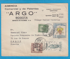 LETTRE PAR AVION DE BOGOTA POUR PARIS,1950. - Kolumbien