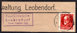 Bayern 1914, Posthilfstelle LEOBENDORF Taxe Laufen Auf Briefstück M. 10 Pf. - Storia Postale