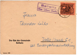DDR 1959, Landpost Stpl. BELLWITZ über Löbau Auf Gemeinde Brief M. 20 Pf. - Cartas & Documentos