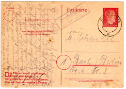 DR 1945, Landpoststpl. HENKENHAGEN über Cammin, Späte Karte Vom 27. Feb. 1945!  - Storia Postale