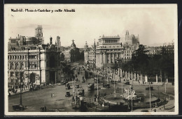 AK Madrid, Plaza De Castelar Y Calle Alcala, Strassenbahnen  - Tram