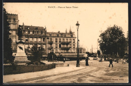 AK Nancy, Place Et Statue Thiers, Tram, Strassenbahn  - Strassenbahnen