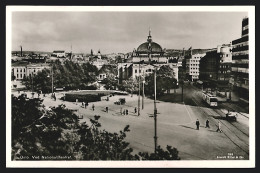 AK Oslo, Ved Nationaltheatret, Trikk, Strassenbahn  - Tram