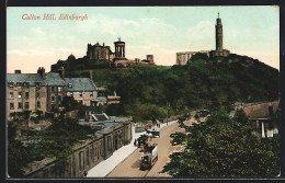 AK Edinburgh, Calton Hill, Strassenbahn  - Tranvía
