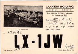 Luxembourg, La Ville Des Roses, 1934 Gebr. Radio-Funk Karte  - Autres & Non Classés