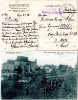 Bayern 1918, Blauer L2 CADOLZBURG K. Postamt U. K2 Auf Feldpost Sw-AK  - Storia Postale