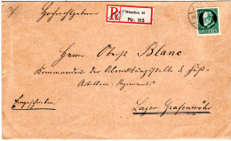 Bayern 1920, EF 60 Pf. Auf Portorichtigem Einschreiben Brief V. München. Geprüft - Briefe U. Dokumente