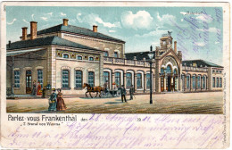 Parlez-vous Frankenthal M. Bahnhof, 1911 Gebr. Litho-AK - Other & Unclassified