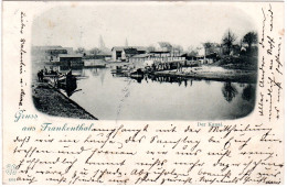 Gruss Aus Frankenthal M. Kanal, Booten U. Gebäuden, 1898 Gebr. Sw-AK - Other & Unclassified