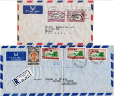 Nigeria 1960, 2 Luftpost Briefe M. Versch. Frankaturen V. Lagos N. Norwegen  - Sonstige - Afrika