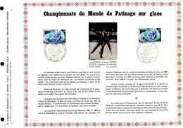 Rare Feuillet PAC (précurseur De CEF) De 1971 - CHAMPIONNATS DU MONDE DE PATINAGE SUR GLACE, 2 Timbres - 1970-1979