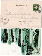 Bayern 1901, STARNBERG-SCHIFFSPOST C III Auf Litho-AK M. 5 Pf. - Storia Postale