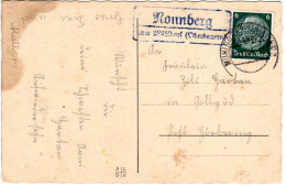 DR 1941, Landpost Stpl. NONNBERG über Mühldorf Auf Karte M. 6 Pf. - Covers & Documents