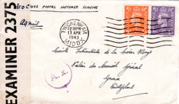 Zensur WK II, GB Brief I.d. Schweiz M. Paris A.x. Durchlaufzensur (Riemer X-32) - Other & Unclassified
