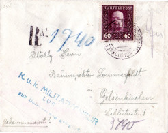 Österreich 1918, 60 H. Feldpost Auf Reko Brief V. LUBLIN N. Deutschland - Cartas & Documentos
