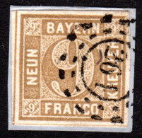 Bayern 11, Allseits Sehr Breitr. 9 Kr. Auf Schönem Briefstück M. OMR 261 Kronach - Usados