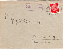 DR 1938, Landpost Stpl. Dielmissen Auf Brief M. Bahnpost VORWOHLE EMMERTHAL  - Storia Postale