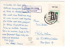 DDR 1961, Landpost Stpl. OBERSCHÖBLING über Rudolstadt Auf Karte M. 10 Pf. - Storia Postale