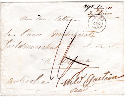 Italien Kirchenstaat 1850, Porto Brief N. Österreich, Nachsendung N. Bad Gastein - Unclassified