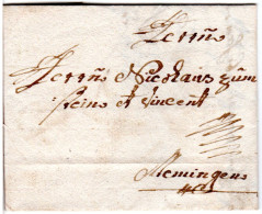 Bayern 1778, Geschnörkelter Brief V. Krumbach N. Memmingen. - Precursores