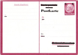 DR P244A, Ungebr. 6/15 Pf. Karte (Réponse) Auf Kreidepapier. (Kat. 180 €) - Storia Postale