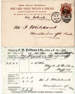 GB 1885, 1d Ganzsache M. Rs. Zudruck C.M.Lofthouse&Co. V. Hull N. Deutschland. - Sonstige & Ohne Zuordnung