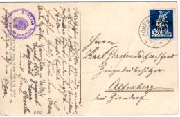 DR 1920, Reservstempel HOHENSCHWANGAU R Auf AK M. DR 30 Pf. Abschied. Helbig 100 - Other & Unclassified