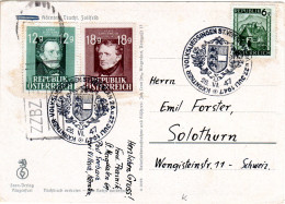 Österreich 1947, Karte M. St. Veit Sonderstpl. U. ZZBZ Zensur I.d. Schweiz - Brieven En Documenten