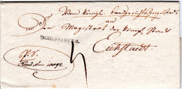 Bayern 1821, L1 INGOLSTADT R.4. Auf Sauberem Porto Brief N. Eichstaedt - Precursores