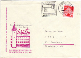 Mindelheim 1968, Modehaus Köpke Am Tor, Illustrierter Reklame Umschlag M. 30 Pf. - Other & Unclassified