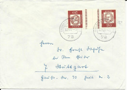 BRD 1967, Zusammendruck KZ3, 20+20 Pf. Bach Auf Brief V. Freiburg - Storia Postale