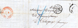 Frankreich 1860, Brief V. Paris N. Preussen M. Porto Stpl. 4Sgr - Otros & Sin Clasificación