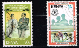 KENYA / Oblitérés/Used / 1981 - Mariage Royale Et Journée Mondiale De L'alimentation - Kenya (1963-...)