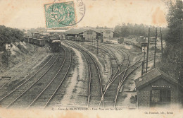 CPA Gare De Maintenon-Une Vue Sur Les Quais-27-Timbre       L2928 - Maintenon